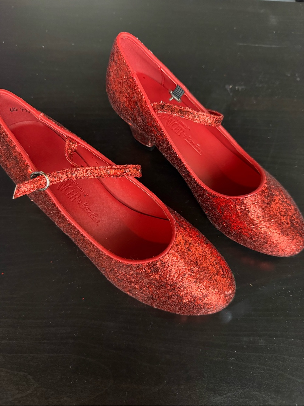 Red Glitter Mary Jane Kids Shoes